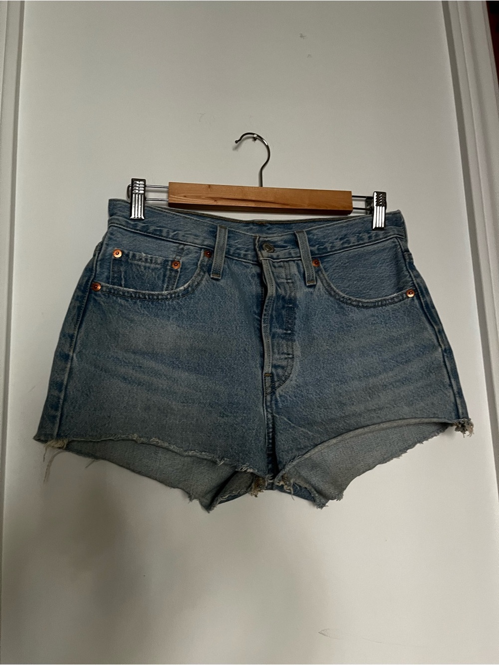 Levi's Vintage Blue Cutoff Denim 501 Shorts